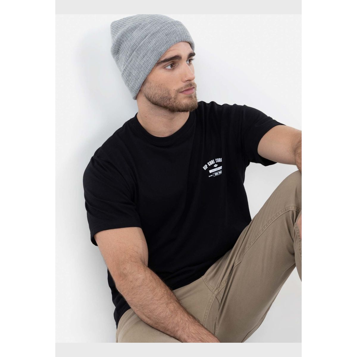 RIP CURL - Polera RIP CURL 1969 Hombre Negro Rip Curl