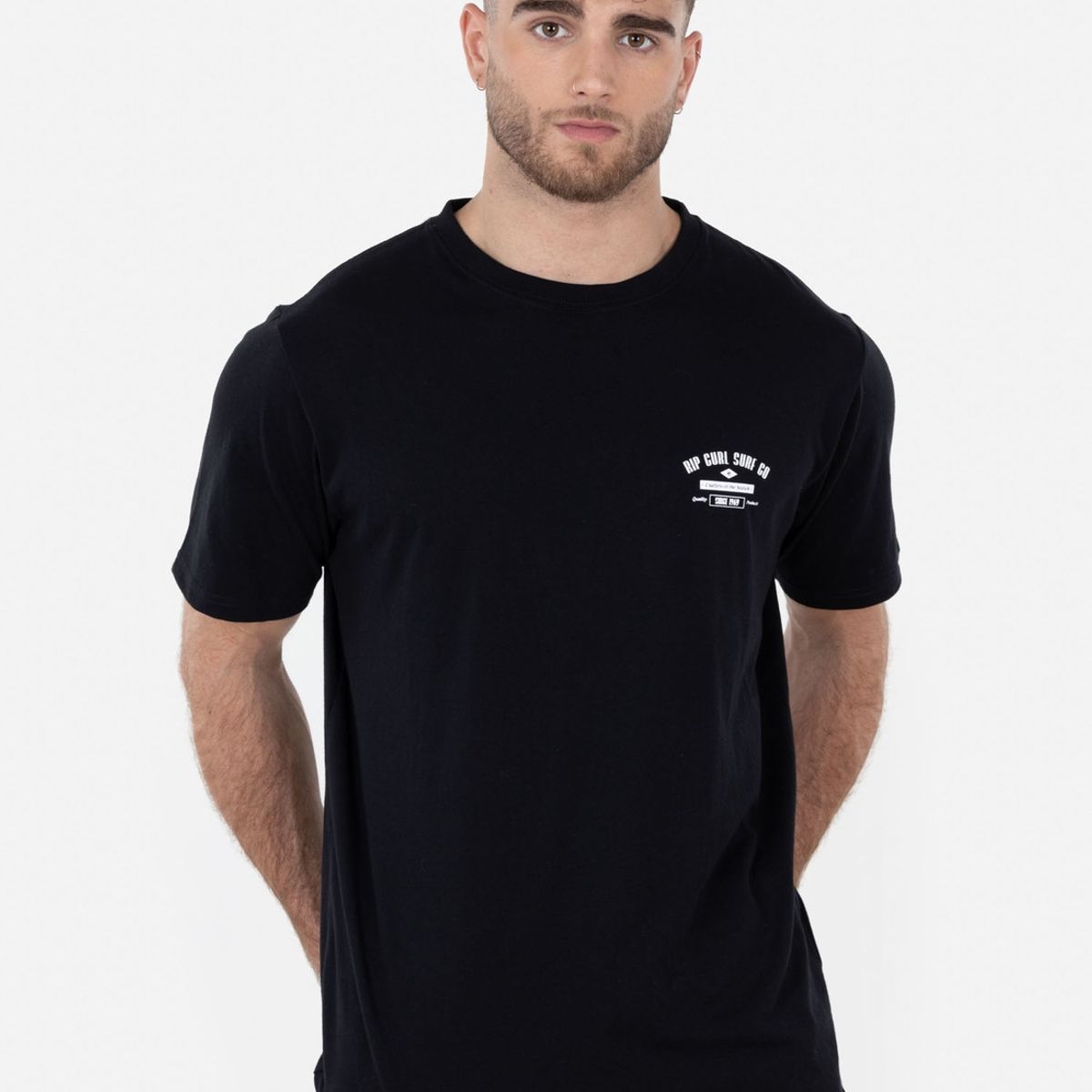 RIP CURL - Polera RIP CURL 1969 Hombre Negro Rip Curl