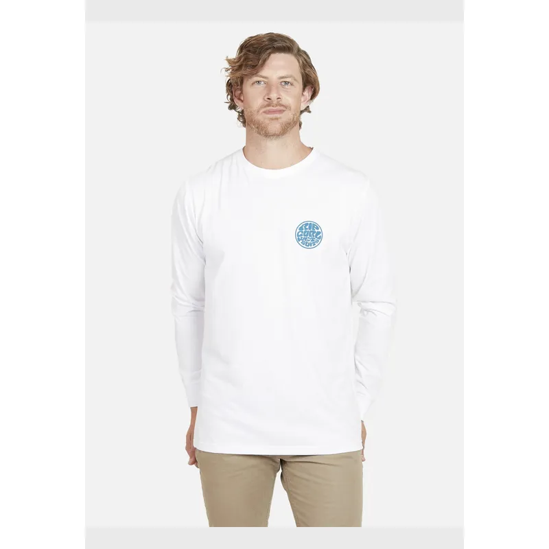 RIP CURL - Polera WETSUIT LS TEE Hombre Blanco Rip Curl