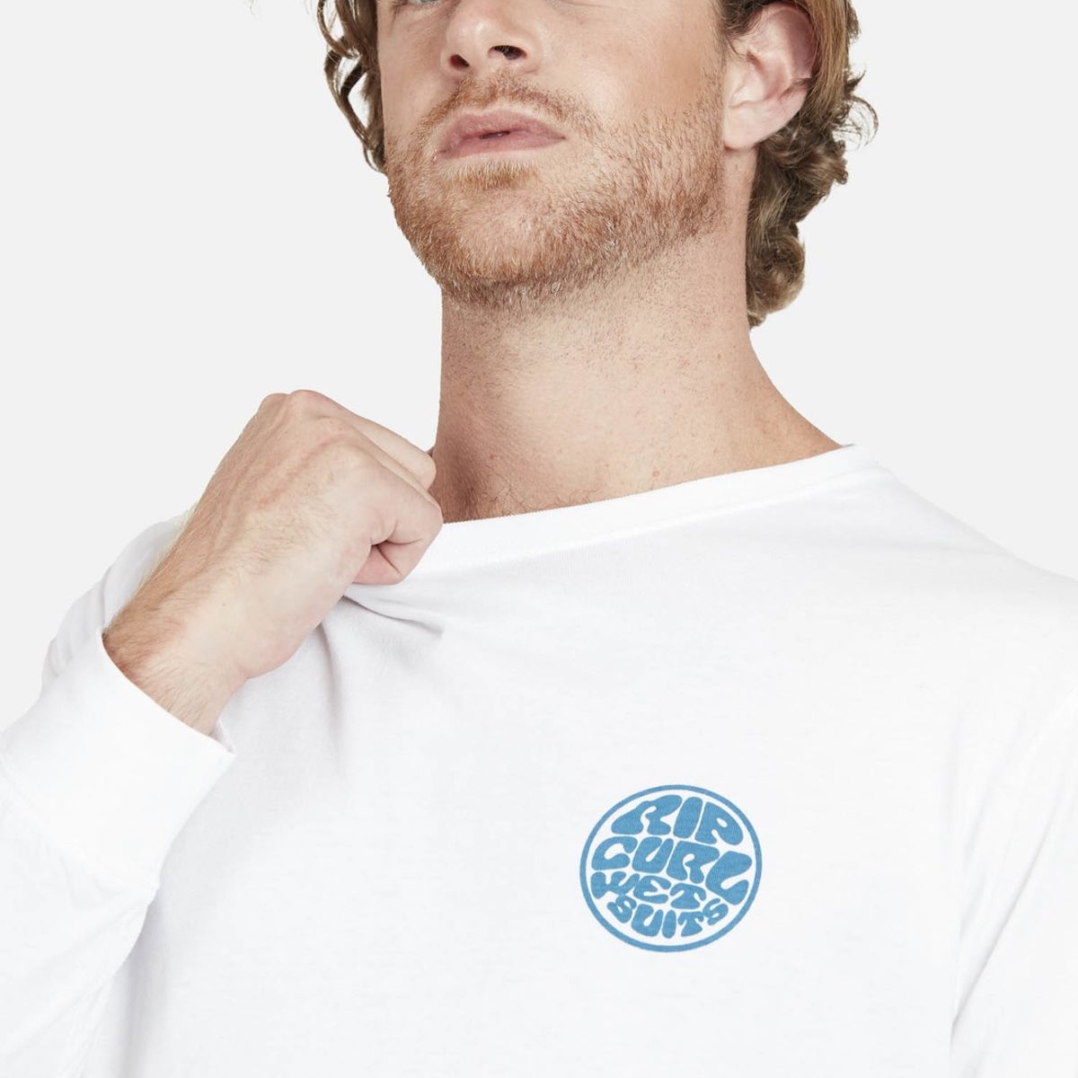 RIP CURL - Polera WETSUIT LS TEE Hombre Blanco Rip Curl