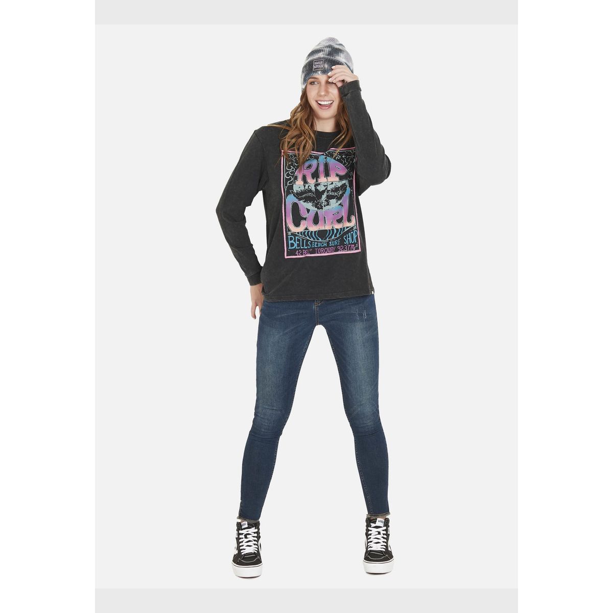 RIP CURL - Polera BELLS BEACH SURF Mujer Negro Rip Curl