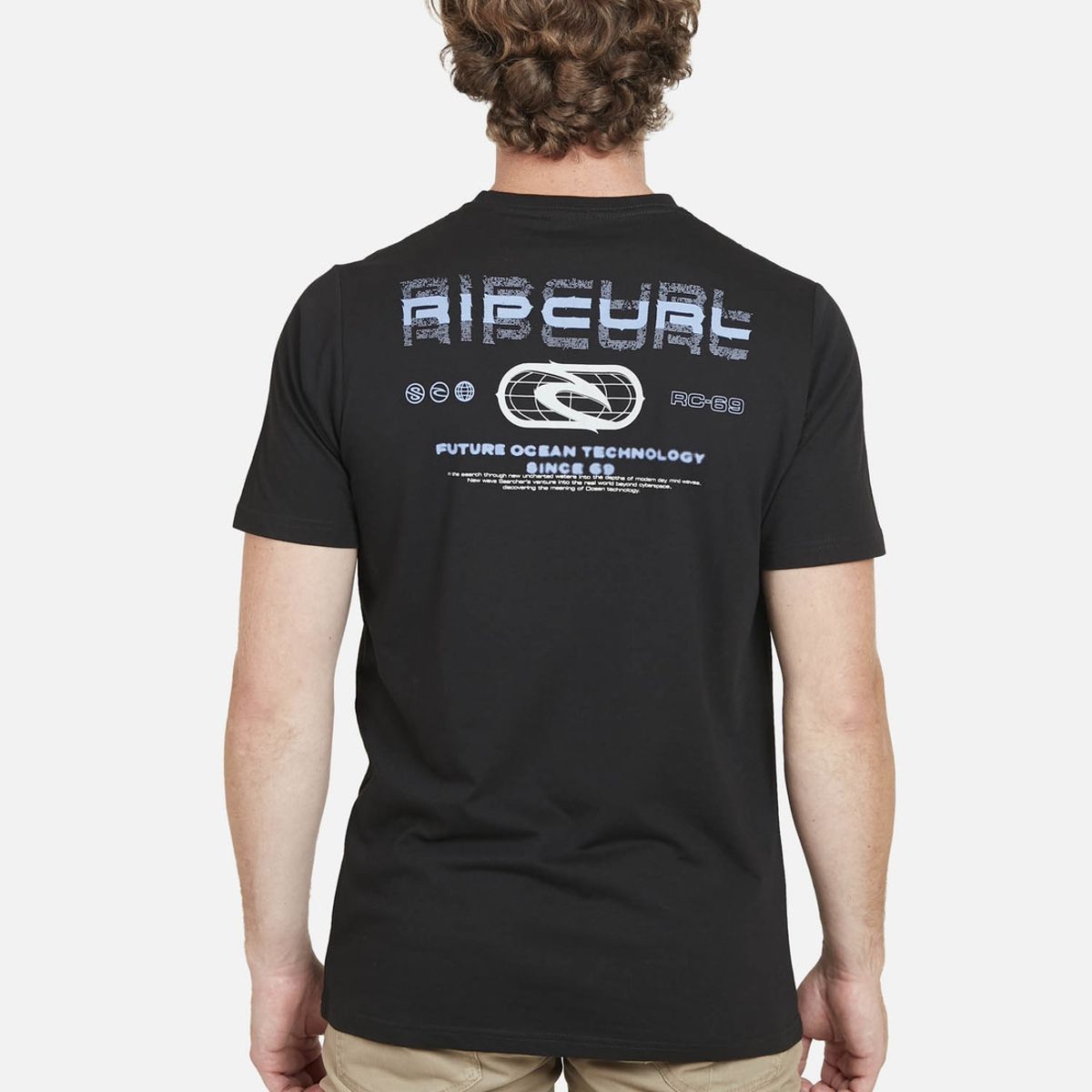 RIP CURL - Polera FUTURE OCEAN TEE Hombre Negro Rip Curl