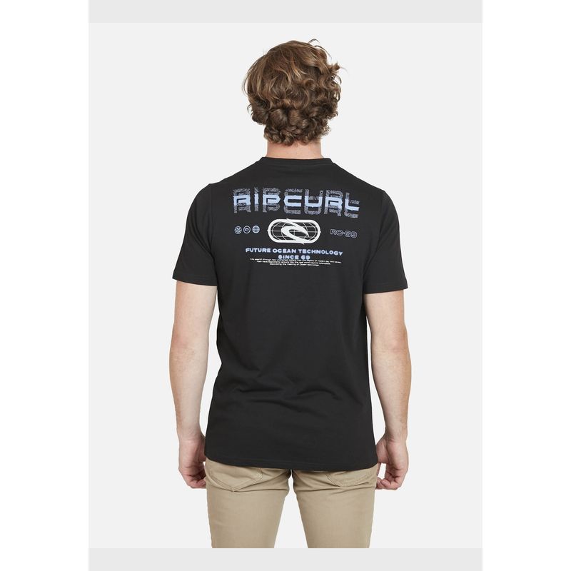 RIP CURL - Polera FUTURE OCEAN TEE Hombre Negro Rip Curl