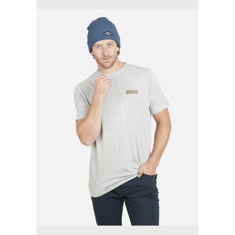 RIP CURL - Polera RIP CURL PALM Hombre Gris Mezcla Rip Curl