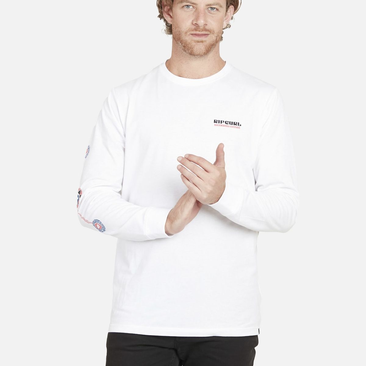 RIP CURL - Polera SWC SUN BEAMS LS TEE Hombre Blanco Rip Curl