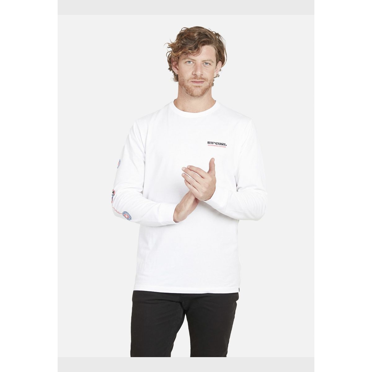 RIP CURL - Polera SWC SUN BEAMS LS TEE Hombre Blanco Rip Curl