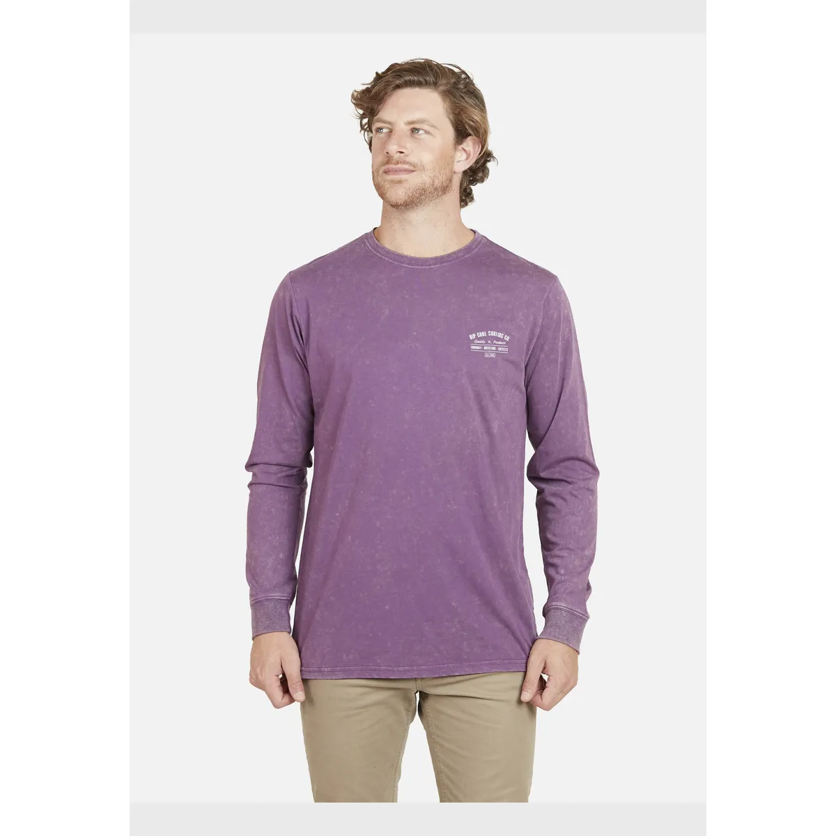 RIP CURL - Polera RIP CURL SURFING CO Hombre Burdeo Rip Curl