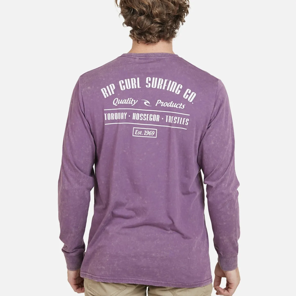 RIP CURL - Polera RIP CURL SURFING CO Hombre Burdeo Rip Curl