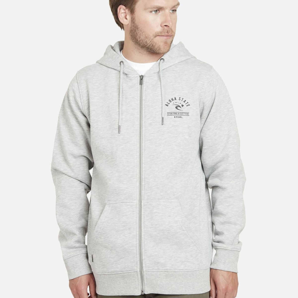 RIP CURL - Poleron RC ALOHA STATE Hombre Gris Mezcla Rip Curl