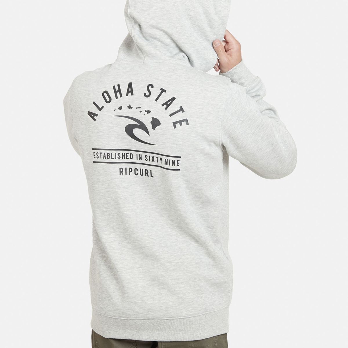 RIP CURL - Poleron RC ALOHA STATE Hombre Gris Mezcla Rip Curl