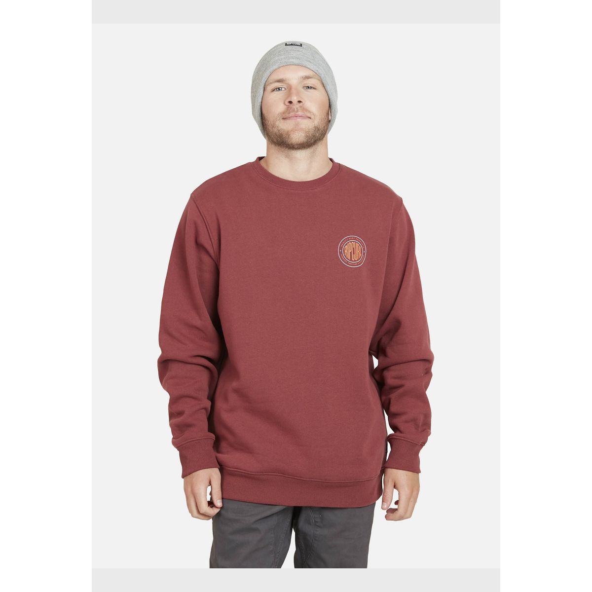 RIP CURL - Poleron RP SURF Hombre Rojo Oscuro Rip Curl