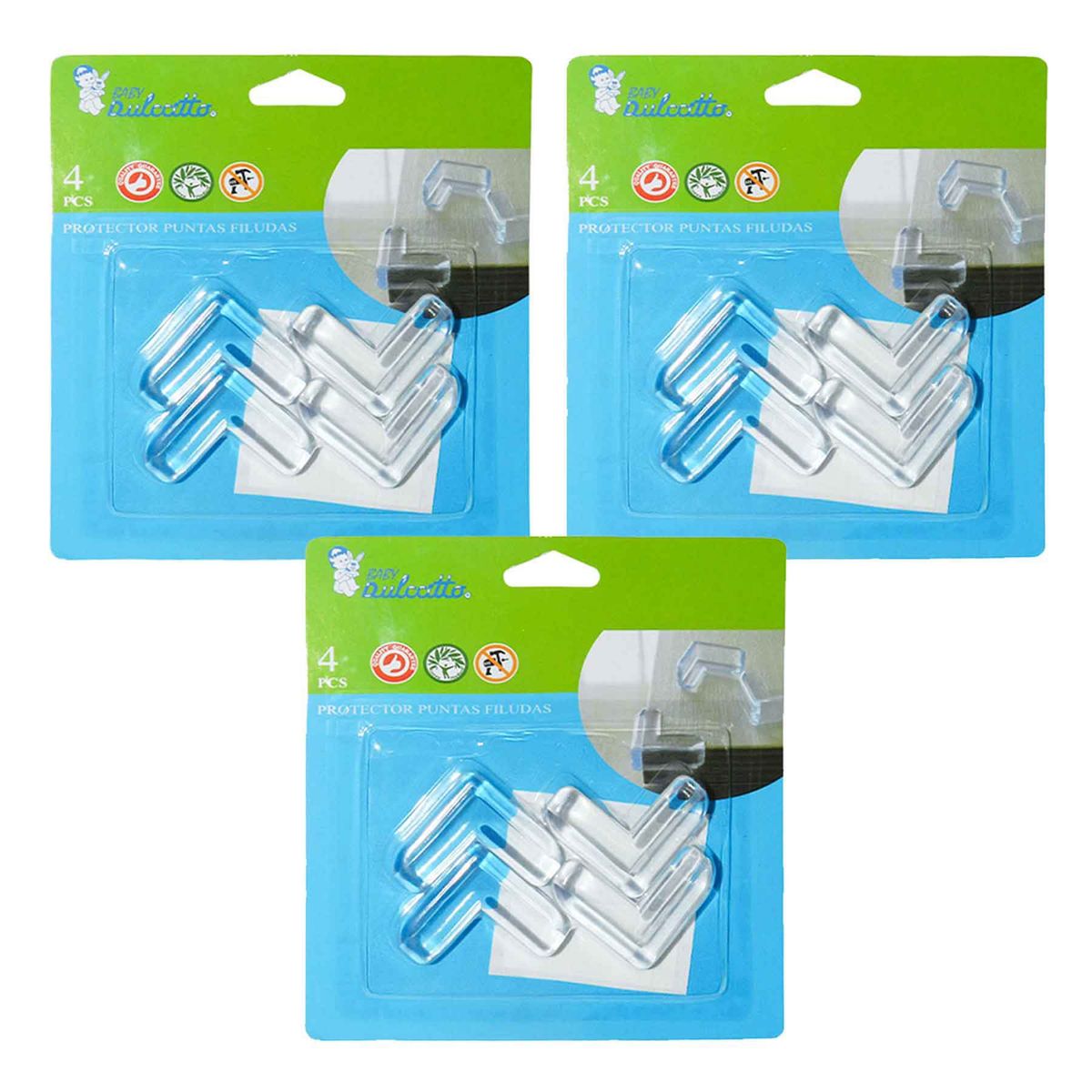 DULCCITTO - PACK 12 Unidades Protector Puntas Filudas Transparente
