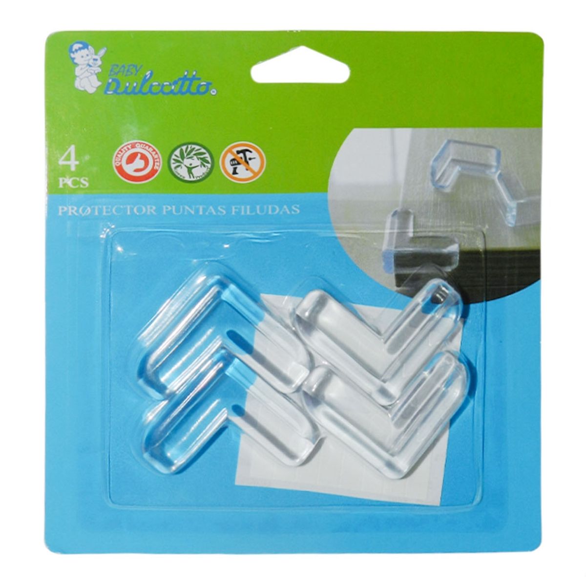 DULCCITTO - PACK 12 Unidades Protector Puntas Filudas Transparente