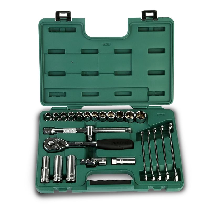 SATA - Juego Dados y Chicharra 25 Piezas mm-pulgadas SATA