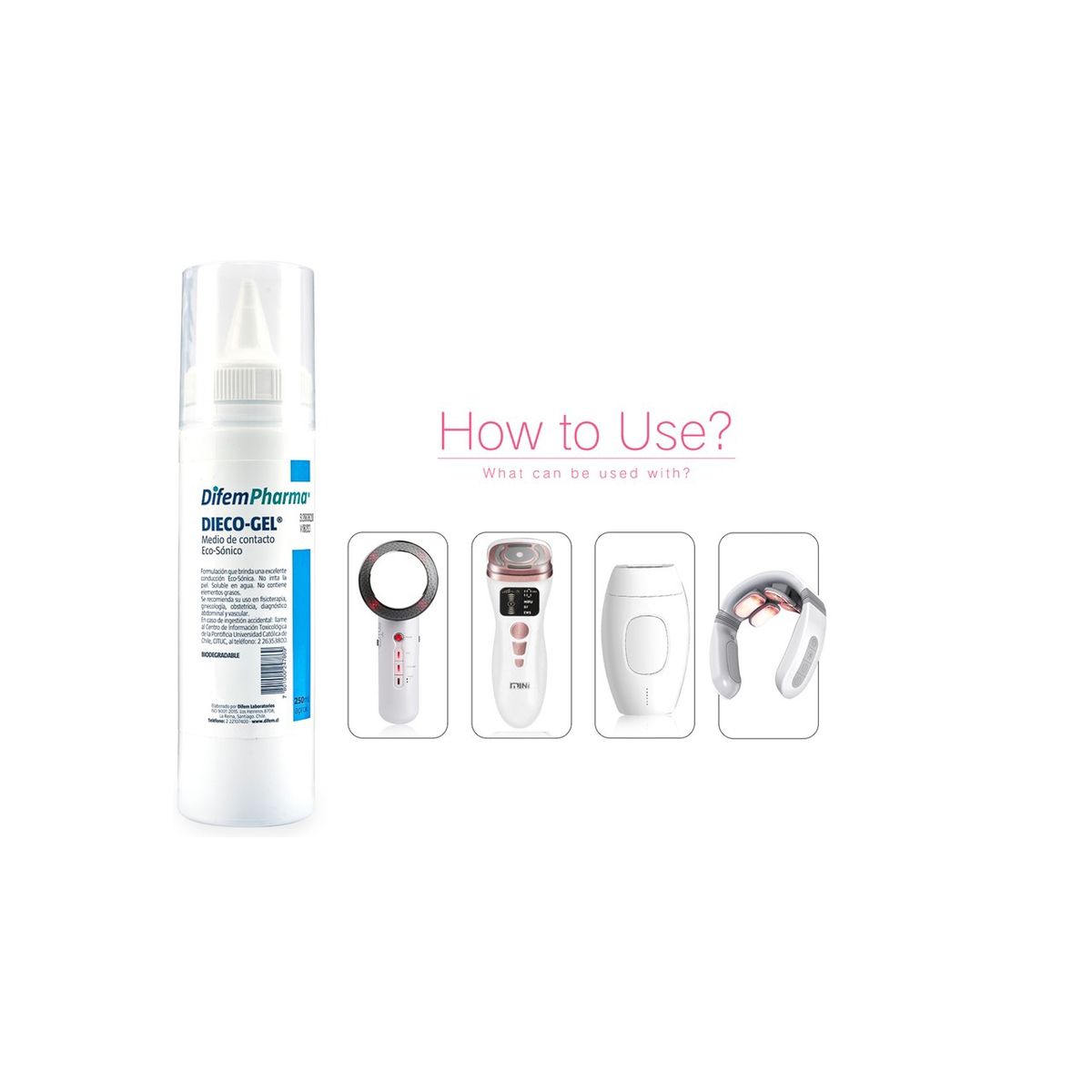 DIFEM PHARMA - Gel conductor de Ultrasonido Biodegradable