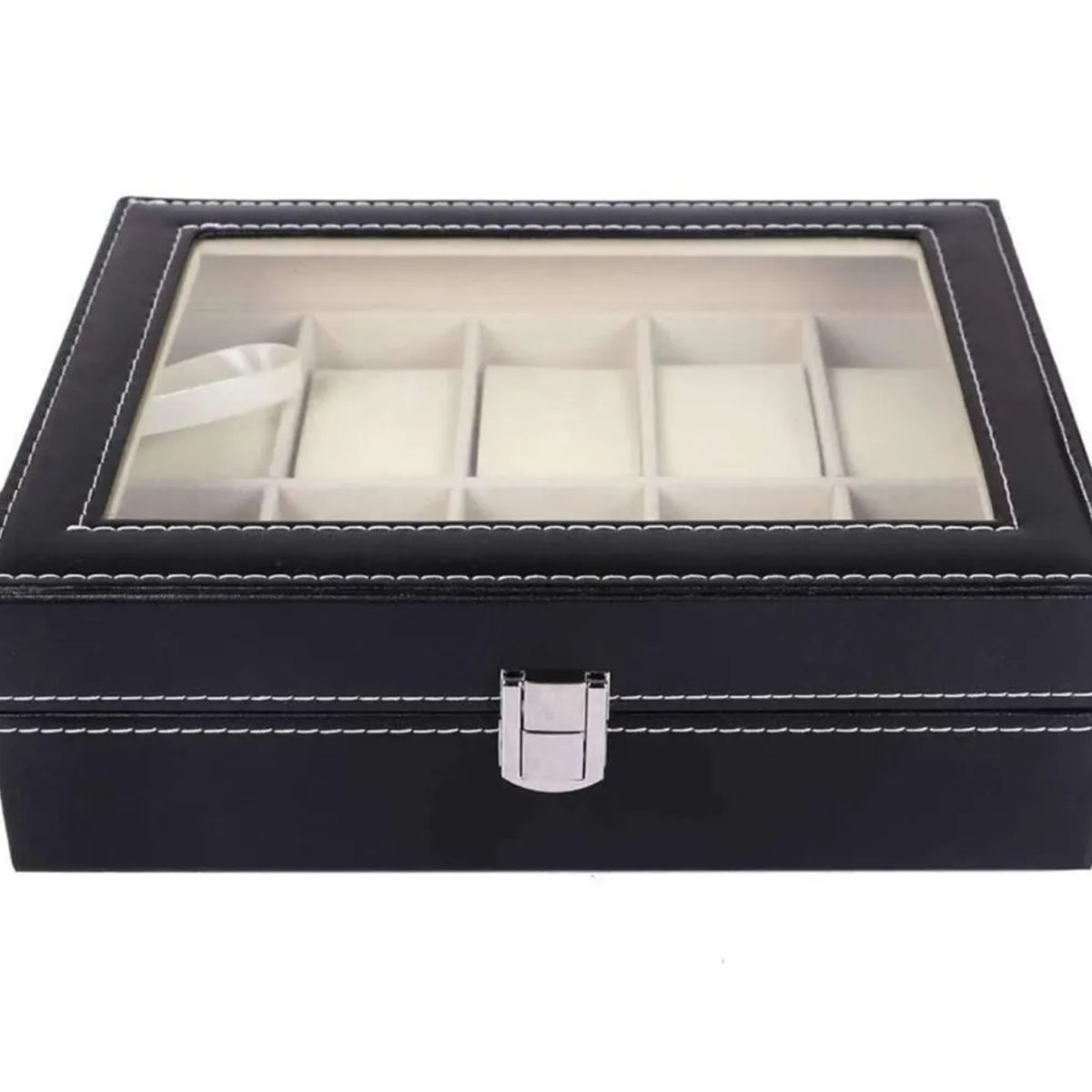 GENERICO - Caja Organizador De Relojes Estuche Exhibidor De Reloj 12 Piezas