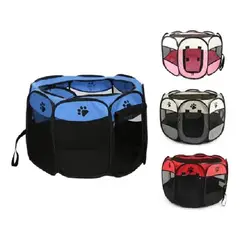 GENERICO - Corral Mascotas Portatil Perro Gato Talla L / 262134 Azul