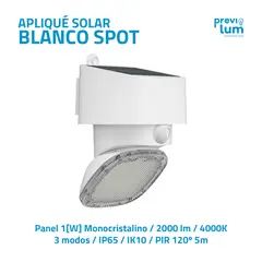 GENERICO - Proyector aplique SOLAR spot 2000Lm