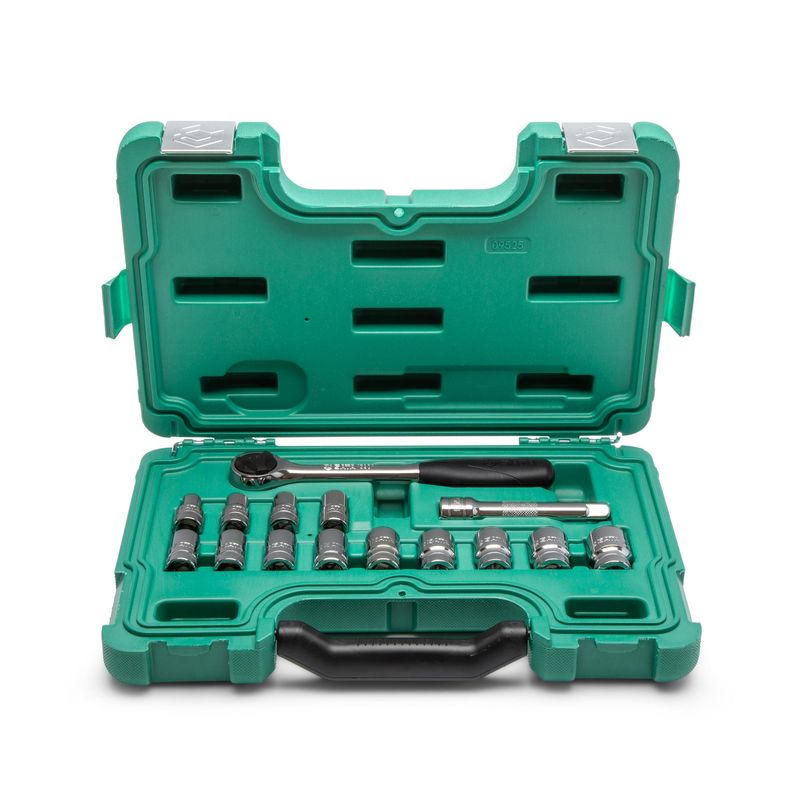 SATA - Juego Dados y Chicharra 13 piezas ½" metrico.