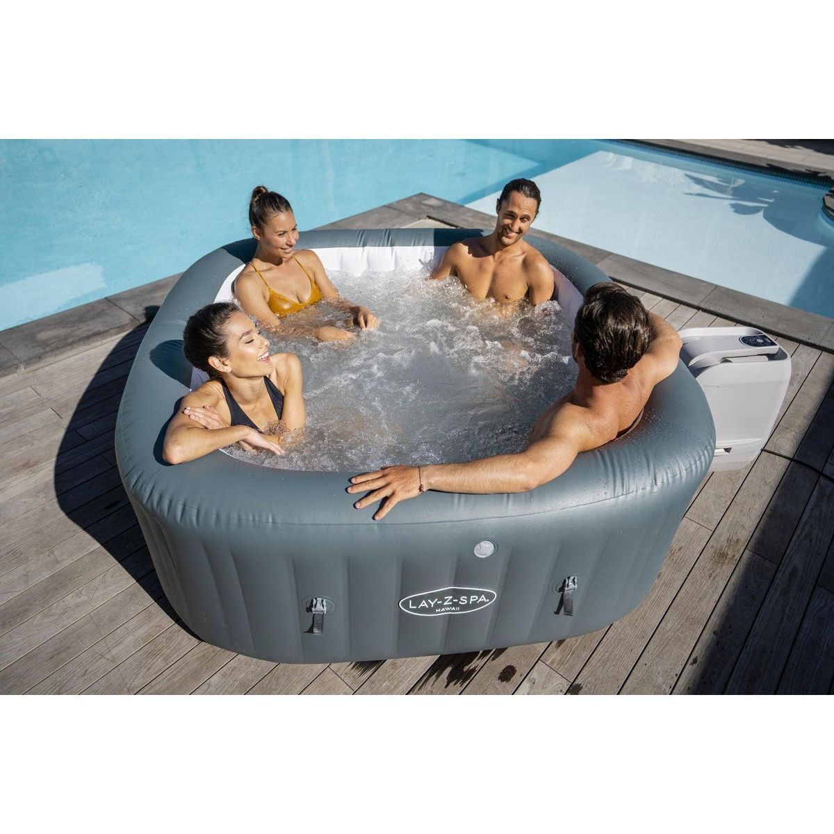BESTWAY - Hot Tub Inflable Hawaii Hidromasaje 6 Pers Bestway