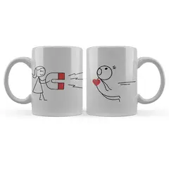 GENERICO - SET 2 TAZAS ILUSTRACIÓN DE PAREJAS