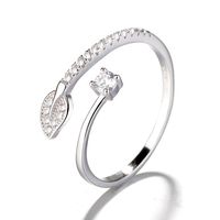 Anillo Plata 925 Ajustable Hoja Circones Juvenil Mujer Joya