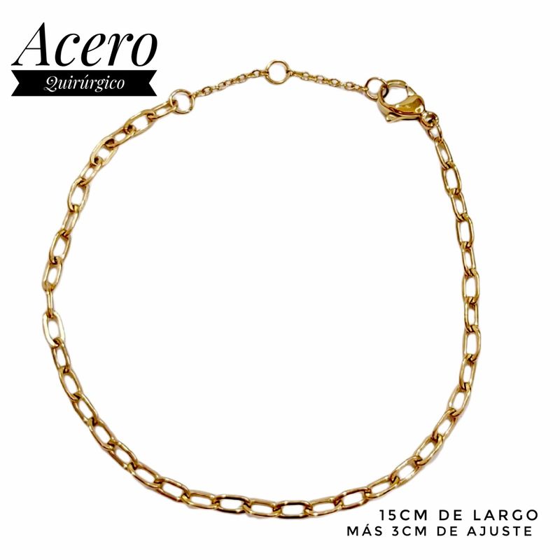 GENERICO - Pulsera Acero Quirúrgico Mini Eslabones