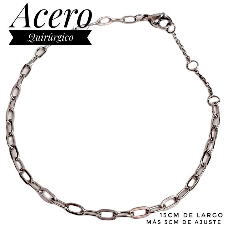 GENERICO - Pulsera Acero Quirúrgico Mini Eslabones