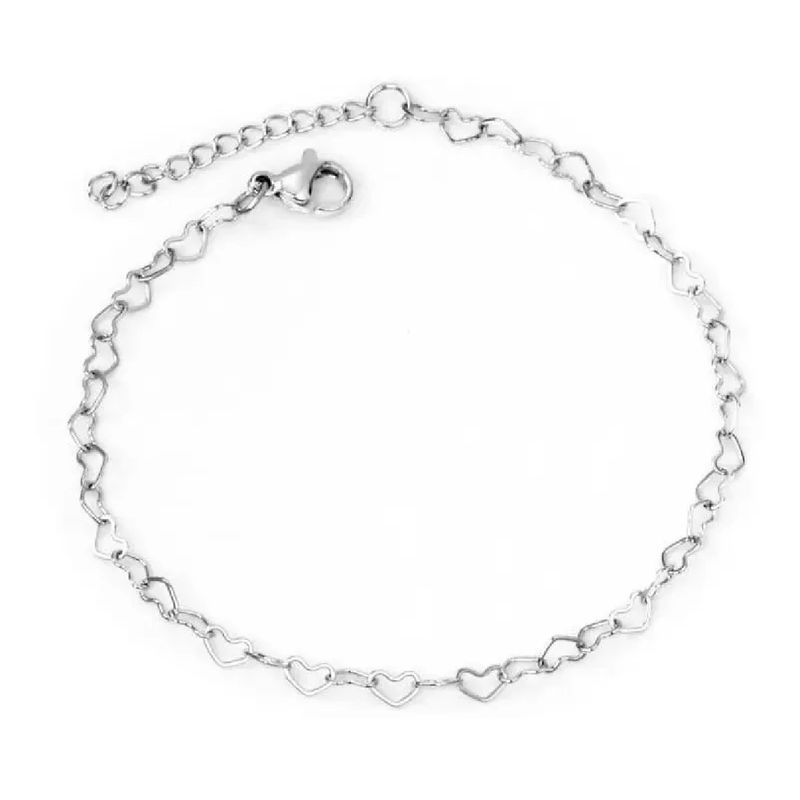 GENERICO - Pulsera Acero Quirúrgico Mini Corazones