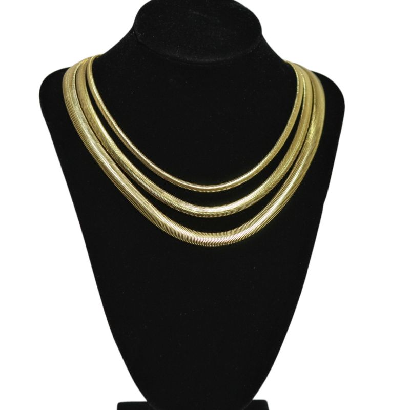 GENERICO - Cadena  Collar Acero Quirúrgico Serpiente 8mm