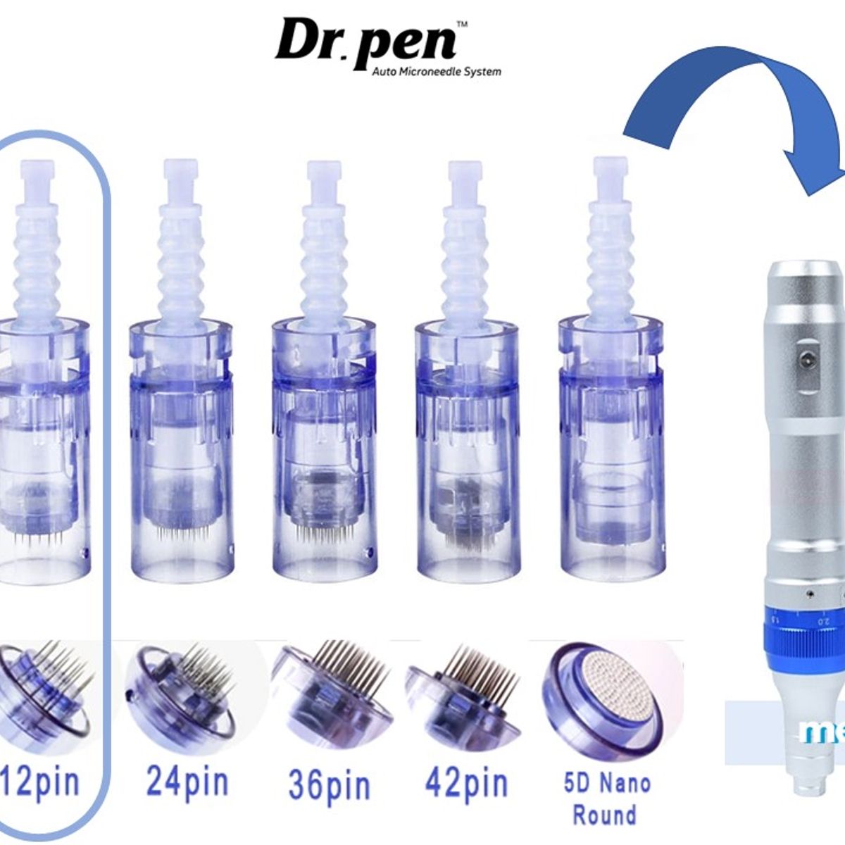 GENERICO - Cartucho Dermapen Dr. Pen A6 12 Pines Pack 10