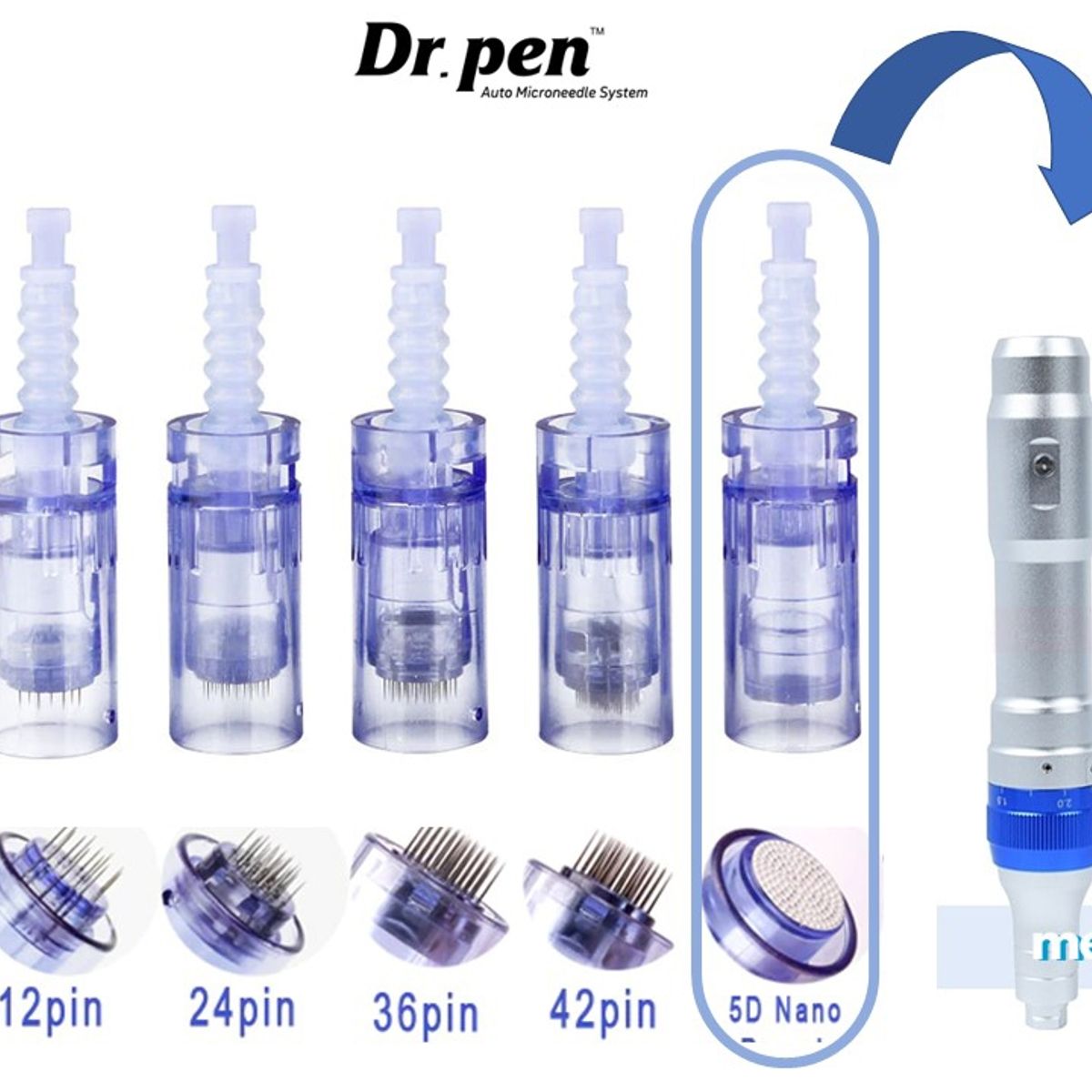 GENERICO - Cartucho Dermapen Dr. Pen A6 Nano Round Pack 10