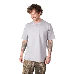 LENGA - Polera Molle Cuello Redondo con Botones Uvpro Hombre Lenga_.