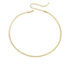 GENERICO - Gargantilla Choker Acero Quirúrgico Serpiente 5mm 42cm