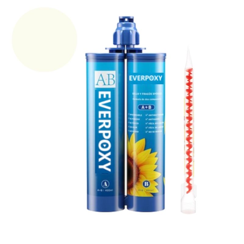 EVER GROUP - Frague y sello epóxico tubo 400 ml Ever Poxy Blanco