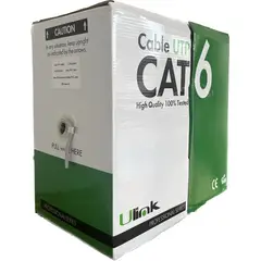 ULINK - Cable De Red Utp RJ45 Cat6 100 Mts 23 Awg Gris Excelente Calidad