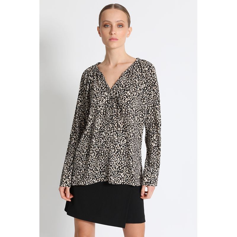 LIOLA - Blusa Estampada  Negro Liola