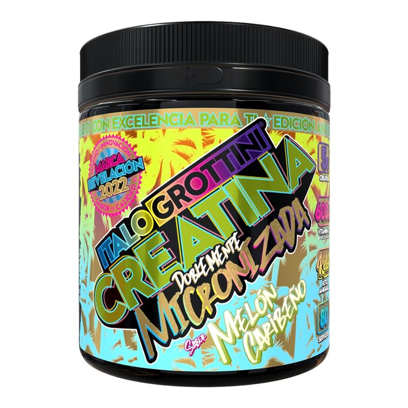 ITALO GROTTINI - CREATINA MONOHIDRATO 440GR 80 SERV DOBLE. MICRONIZADA - MELON CARIBEÑO