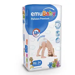 EMUBABY - Pañales Premium - Talla XG (xg) - 34 Uds.