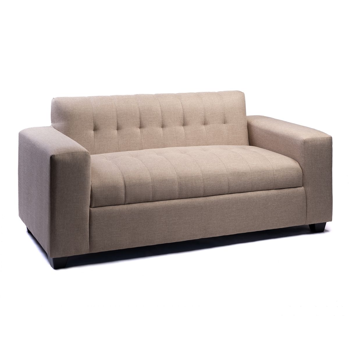 MUEBLES NEW - SOFA DOS CUERPOS BEIGE LINO.