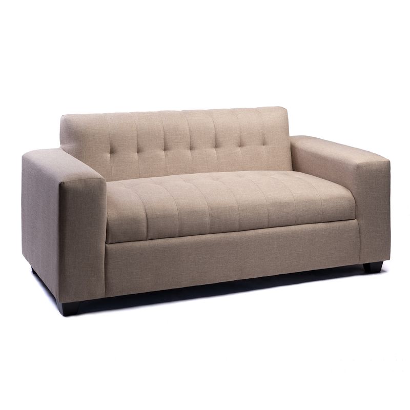 MUEBLES NEW - SOFA DOS CUERPOS BEIGE LINO