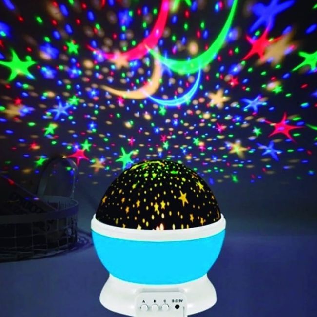 ANGELES DEL HOGAR - Lampara nocturna proyector de estrellas para niños giratoria