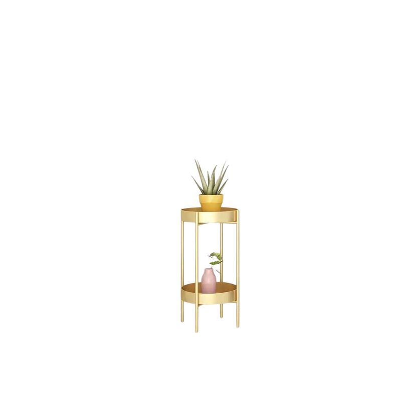 GENERICO - Pedestal para plantas redondo gold S 50x25