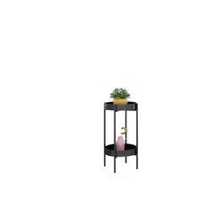 GENERICO - Pedestal para plantas redondo Negro S 50x25
