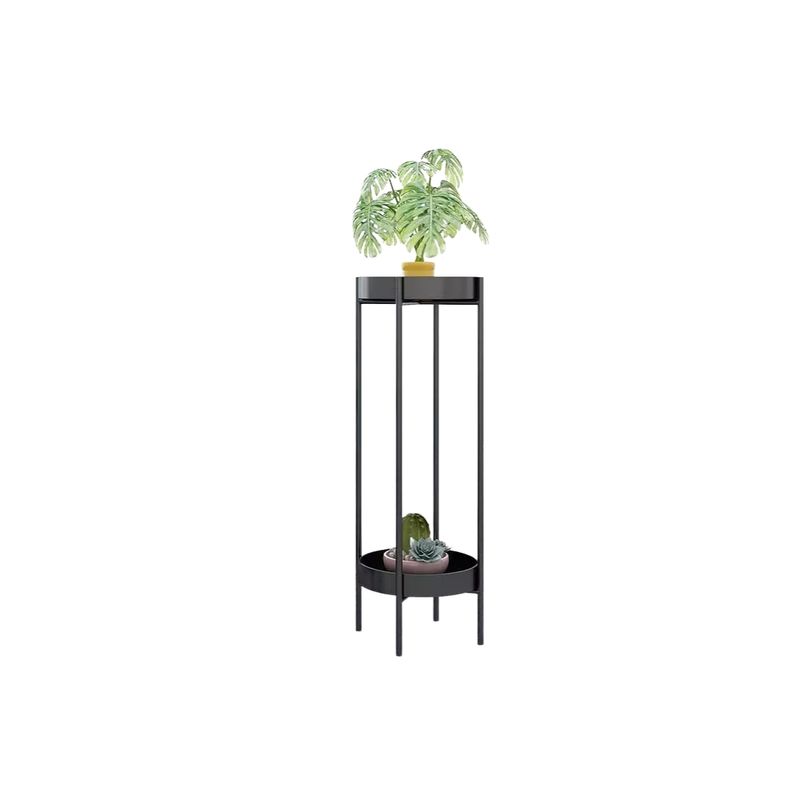 GENERICO - Pedestal para plantas redondo Negro M 60x30