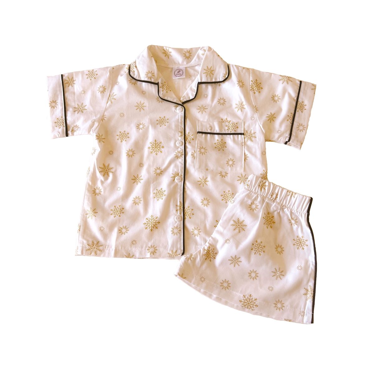 FAMBYPJ - Pijama Infantil Copos de Nieve Hecho de Algodón Orgánico