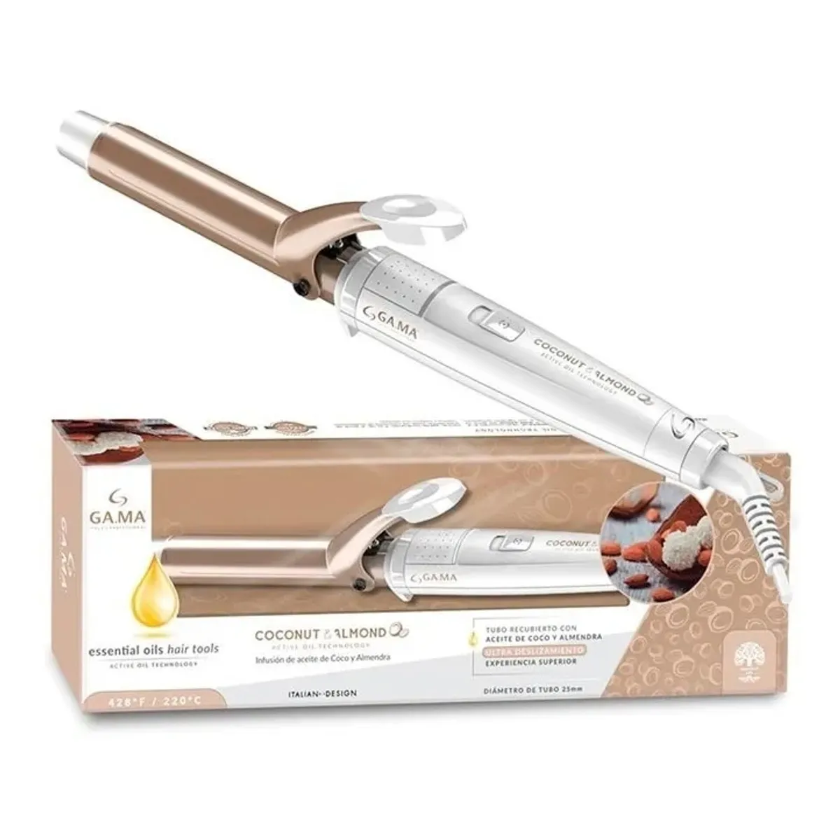 GAMA - Ondulador Rizador Ga.ma Coconut & Almond 25 Mm
