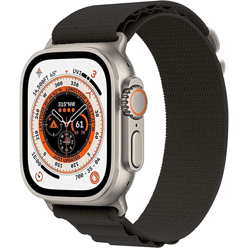 GENERICO - Correa Apple Watch Serie 8 para 42 44 45 49 mm  Alpine Loop Negro