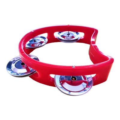 Imagen 2 del producto Pandero Niño/a 8 sonajas metálicas - Rojo - 9x3 cm.