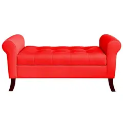 GENERICO - Banqueta Baúl New Alejandria Color Rojo